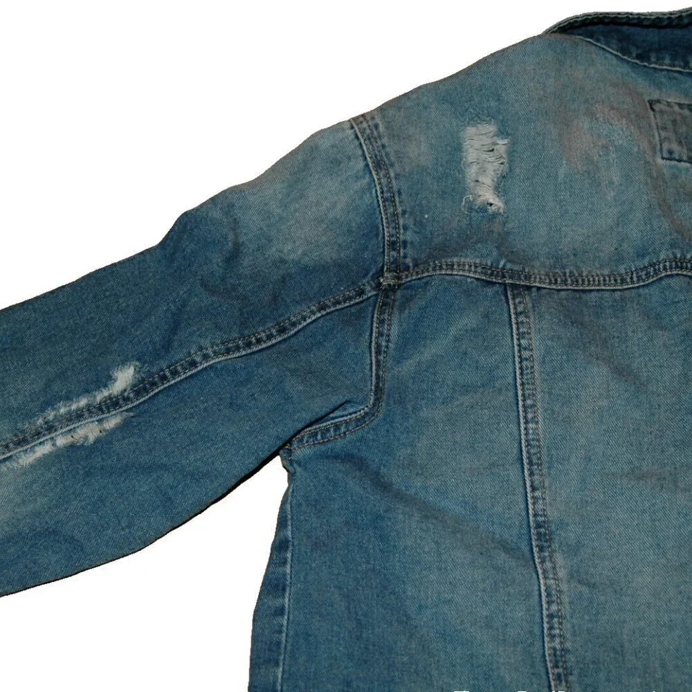 Wax Jean Jacket Women's Distressed Size S